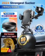Romuto Phone Holders for Your Car Phone Holder Mount【Super Suction】Cell Phone Mount for Car Accessories for Women Men Windshield/Vent/Dash Truck Stand Desk Mount Clamp Holder for iPhone Samsung Camera - Image 4