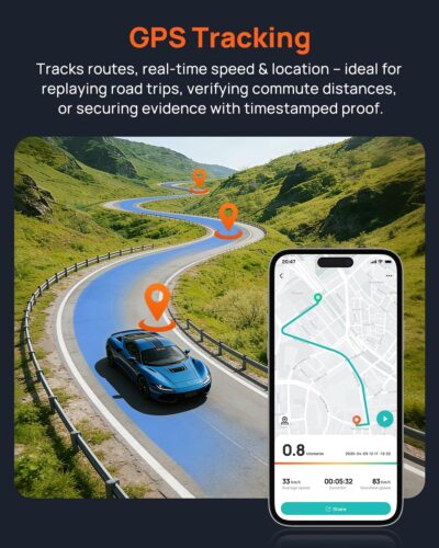 70mai 2.7K Dash Cam Front and Rear A500S, Dual Dash Camera for Cars, Dashcam with APP, Sony IMX335, ADAS, Built-in WiFi GPS, 2'' IPS Screen, WDR, Night Vision, 24/7 Parking Mode, Loop Recording - Image 8