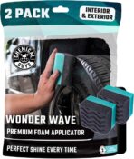 Chemical Guys Wonder Wave Durafoam Tire Shine Applicator Pads - Foam Pads for Applying Tire Dressings, Protectants, Wax, Polish and Car Detailer Products for Trucks and SUVs - 2 Pack