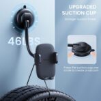 Qifutan Cell Phone Holder for Car Phone Mount Long Arm Dashboard Windshield Car Phone Holder Anti-Shake Stabilizer Phone Car Holder Compatible with All Phone Android Smartphone, Black - Image 3