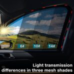 ZATOOTO Car Window Shade for Baby Car Sun Shade Side Window Breathable Mesh Sun Blocker for UV & Heat Glare Free Universal for Most Cars Easy Magnetic Installation Perfect for Camping Travel Napping - Image 2