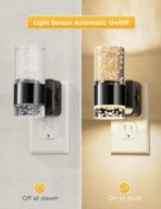 L LOHAS LED Night Light,Dimmable Night Lights Plug into Wall, 2 Pack Acrylic Nightlights with 0-100 LM Adjustable Brightness, 3000K Plug in Night Light with Dusk to Dawn Sensor, for Bathroom Hallway - Image 3