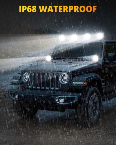 NAOEVO 4 Inch Round LED Pod Lights, 60W 6000LM LED Spot Off Road/Driving/Fog Lights for Truck Car ATV UTV Boat Motorcycle, 2-Pack (White) - Image 6