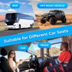 Heightening Car Seat Cushion for Better View- Seat Cushion for Car Reduces Lower Back Pressure& Support Spine- Truck Seat Cushion for Long Trip-Black - Image 5