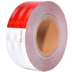 SWRT 2 Inch x 160 Feet DOT-C2 Reflective Tape Red White Reflective Tape Outdoor Waterproof Conspicuity Strong Adhesive Reflector Tape Warning Tape for Vehicles Trailers Boats Signs
