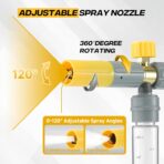 M MINGLE Mini Foam Cannon for Pressure Washer, Magnetic Foam Cannon with Dual Connector, Undiluted Foam Blaster with 5 Nozzle Tips, 1/4 Inch Quick Connect - Image 6