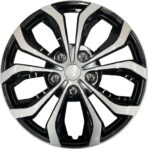 14-inch Premium Universal Hubcaps (Black Silver)