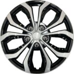 14-inch Premium Universal Hubcaps (Black Silver)