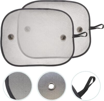 Car Window Sun Shades 2pcs Set Nylon Mesh Side Window Sun Blocking Covers 48x38cm UV Protection for Vehicle Interior Summer Sunshade - Image 7