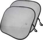 Car Mesh Sunshade 2pcs Set 48x38cm Nylon Mesh Side Window Sun Shade UV Protection for Vehicles Automotive Window Blinds Summer Heat Shield