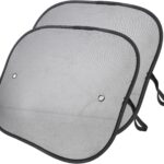 Car Mesh Sunshade 2pcs Set 48x38cm Nylon Mesh Side Window Sun Shade UV Protection for Vehicles Automotive Window Blinds Summer Heat Shield