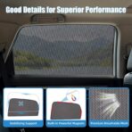 Car Window Shades for 2017-2023 Mazda CX-5 - Rear Side Window Sun Shade for Baby, Breathable Mesh Car Privacy Window Covers, UV Protection and Heat Insulation for Road Trips, Napping, Camping - Image 5