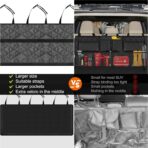 Femuar Car Trunk Organizer, Large Capacity Backseat Trunk Organizer (42"*18"), Collapsible Car Storage Bag with 8 Pockets, SUV/MPV/Truck - Black - Image 2