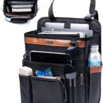 Car Seat Organizer with Laptop Compartment (Fits 15.6"), Front & Backseat Passenger Organizer with Adjustable Strap, Multiple Pockets, Portable Office Bag, Water-Resistant 1200D Polyester