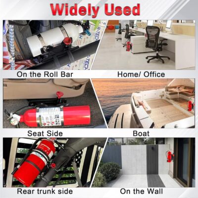 Quick Release Fire Extinguisher Mount Bracket for Jeep Wrangler TJ JK JL JKU Polaris RZR Ranger Cam-Am X3 Universal- Aluminum Adjustable Roll Bar Fire Extinguisher Bracket - Image 5