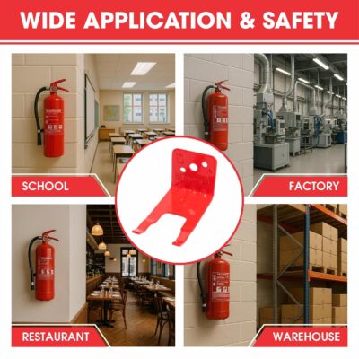 Fire Extinguisherl Mount Bracket – Wide Fork 1.0–1.4 inch (35.5mm), Fits Kidde / First Alert / Amerex 5–10 lb, Heavy-Duty Steel Fire Extinguisher Holder & Mounting Bracket for Wall – (2 Pack) - Image 5