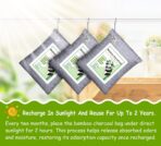 Activated Charcoal Odor Absorber for Strong Odor, Basement, Cars, Closets, Shoes, Smoke. 3 Pack Bamboo Charcoal Air Purifying Bags Deodorizer Odor Eliminator for Home - Image 4