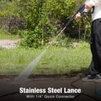 BILT HARD 1.76 GPM 2300 PSI Electric Pressure Washer, Power Motor with Stainless Steel Wand, 4 Spray Nozzles, Built-in Detergent Tank, 20Ft Hose, 35Ft Power Cord for Cars/Driveway/Fences/Home/Patios - Image 6