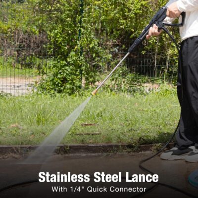 BILT HARD 1.76 GPM 2300 PSI Electric Pressure Washer, Power Motor with Stainless Steel Wand, 4 Spray Nozzles, Built-in Detergent Tank, 20Ft Hose, 35Ft Power Cord for Cars/Driveway/Fences/Home/Patios - Image 6