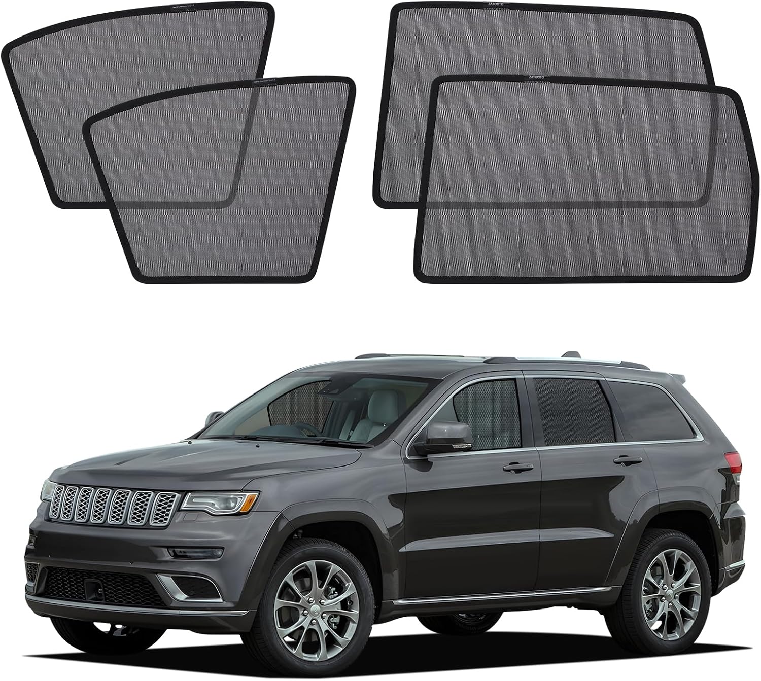 81ikKGPJbSL._AC_SL1500_.jpg XCBYT Car Window Shades for 2014-2020 Grand Cherokee (Not for Grand Cherokee L) Sun Shade for Car Baby Side Window with Breathable Mesh Blocking 99% UV Glare and Privacy Protection for Safe Driving - Image 1