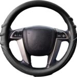 FH Group Universal Fit Silicone with Grip and Pattern Massaging Grip Steering Wheel Cover fits most Cars, SUVs, Trucks, and Vans Black