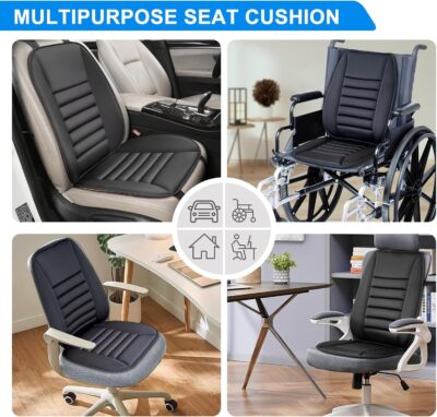 Car Seat Cushion with Back Support Pillow, 1.2'' Thick Enhanced Comfort Memory Foam Design for Pain Relief, Ideal for Drivers and Office Use - Ergonomic Lumbar Comfort for Long Sitting - Image 5