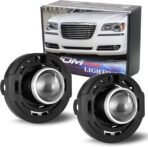 iJDMTOY OEM-Spec Projector Lens Fog Light Assemblies Kit, Compatible with Chrysler 200 300; Compatible with Dodge Challenger Dart Durango; Compatible with Jeep Grand Cherokee