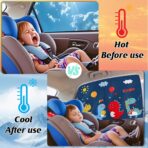 Car Window Shade for Baby, 2 Pack Magnetic Double Layer Cute Dinosaurs Car Sun Shade Side Window, Adjustable Privacy Blackout/See-Through Window Curtains for Baby Kids UV Protection - Image 5
