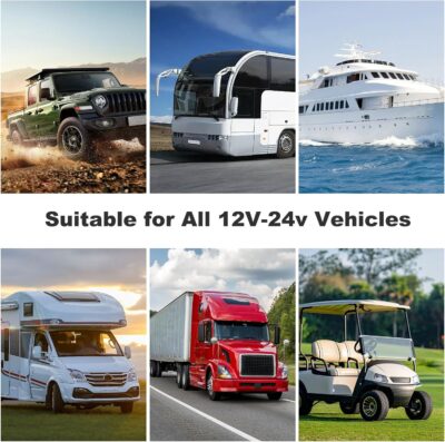 12V Flush Mount Car Charger, Aluminum Metal Body with LED Voltmeter and Switch, Dual QC3.0 USB Port for Marine, RV, Motorcycle & Panel Mounting (red) - Image 7