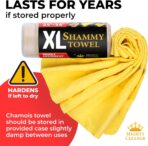 Premium XL Shammy Towel for Car - 2pk (34”x25”) - Super Absorbent Chamois Cloth - Spots & Scratch-Free - Reusable Car Drying Towels - Image 8