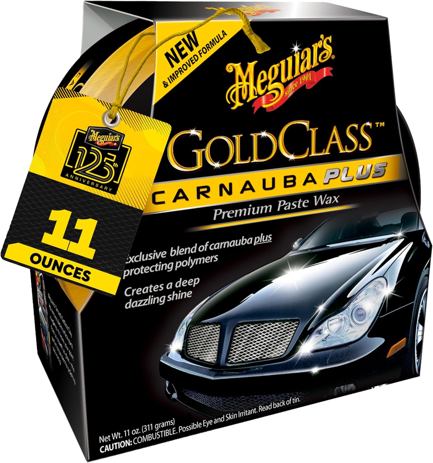 81j3eULNvyL._AC_SL1500_.jpg Meguiar's Gold Class Carnauba Plus Premium Paste Wax, Easy-to-Use Blend of Carnauba Wax and Long-Lasting Polymer Protection to Make Your Car Shine, 11 Oz Container - Image 1