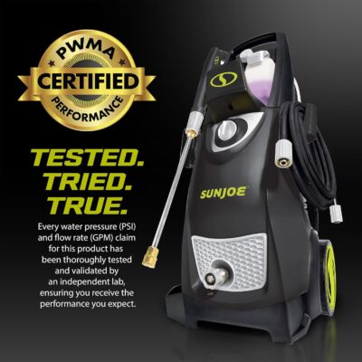Sun Joe Electric Pressure Power Washer, Heavy-Duty 2500 Max PSI (2030 PSI PWMA Rated) - Portable Cleaning and Washing Machine System for Home, Autos, Patios, Decks, & Sidewalks, SPX3000 - Image 8