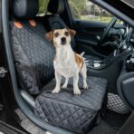 PETICON Front Seat Cover 2 Pack, Full Protection Dog Car Seat Cover with Side Flaps, Nonslip Scratchproof Captain Chair Seat Cover Fits for Cars, Trucks, SUVs, Jeep, Black - Image 4