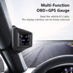 Head Up Display, Car HUD P8, OBDII & GPS Dual System, The 1st Model in The Market Can be Installed on A-Pillar Trim, Only works on most 2008+ cars - Image 2