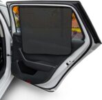 EcoNour Magnetic Car Sun Shade Side Window (2 Pack) | Rear Window Sun Shade, Blocks Harmful UV Rays | Ensures Privacy Protection | Baby Travel Accessories | Magnetic Curtain for Baby and Kids