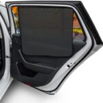 EcoNour Magnetic Car Sun Shade Side Window (2 Pack) | Rear Window Sun Shade, Blocks Harmful UV Rays | Ensures Privacy Protection | Baby Travel Accessories | Magnetic Curtain for Baby and Kids