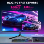 ZZA 32 Inch Gaming Monitor 160HZ,Curved Monitor 4k UHD(3840 * 2160P) VA Screen, 1500R Curved, Computer Moniter, Supports AMD Freesync, 120% sRGB, Built-in Wall Mountable Installs(HDMI 2.1/DP 1.4) - Image 4