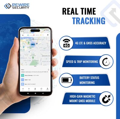 REWIRE SECURITY 104-Pro 4G Magnetic GPS Tracker for Vehicle | Easy Mount | Fits with Car, Truck, Van & Motorbike | Portable Live Tracking | Up to 2 Month Battery Life | Low Cost Subscription Plans - Image 4