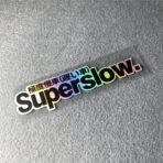 Car Styling Sticker for Japanese Superslow Snail Creative Words Auto Oil Tank Window Body Vinyl Computer Case Motocross Decals (M 10x2.5cm Laser 2PCS) - Image 2