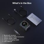 Acer Gadget Bluetooth Receiver for Car/Home/Wired Headphones, 3.5mm AUX, Drive & Listen Wirelessly, 16H Battery, Noise Cancellation, Auto Connect & Dual Pairing - Black - Image 7