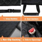 PETICON Waterproof Scratchproof Pet Bench Seat Covers for Cars, Trucks, SUVs, Nonslip Durable Back Seat Cover for Dogs, Washable Backseat Protection - Image 5