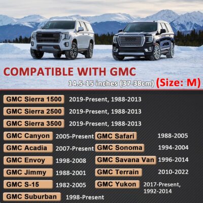 GIANT PANDA Steering Wheel Cover for GMC Sierra Acadia Terrain Yukon(3D Honeycomb-Red-Standard Size) - Image 2