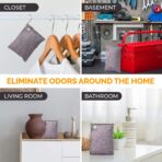 Activated Charcoal Odor Absorber for Strong Odors in Car, Closet, Shoe, Basement. 10 Activated Charcoal Bags Odor Absorbers for Home. Bamboo Charcoals Air Purifying Bag Charcoals Deodorizer Eliminator - Image 3