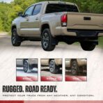 REK GEN Mud Flaps Compatible with Toyota Tacoma Gen3 (2016–2023) - Heavy Duty Mud Guards for Off-Road Protection - Easy Install - Durable Toyota Tacoma Accessories - USA Made (Stock, Red) - Image 4