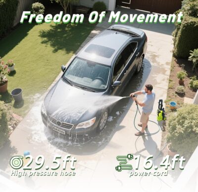 Pressure Washer, Power Washer with Foam Cannon,High Pressure Cleaning Machine with 4 Nozzles for Car, Patio, Driveway,Fences,Decks - Image 5