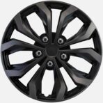 LYDS Spyder BGM Black & Gunmetal Gray Universal 14 inch Premium ABS Hubcap Wheel Cover Replacement Set of 4 - AWC-14GB - Image 2