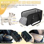 SlowTon Console Dog Car Seat - Portable Dogs Armrest Booster Seat for Small Dog, Anti-Collapse Pet Car Seat with Soft Cushion Safety Belt, Support Pet Up to 11lbs (Black) - Image 2