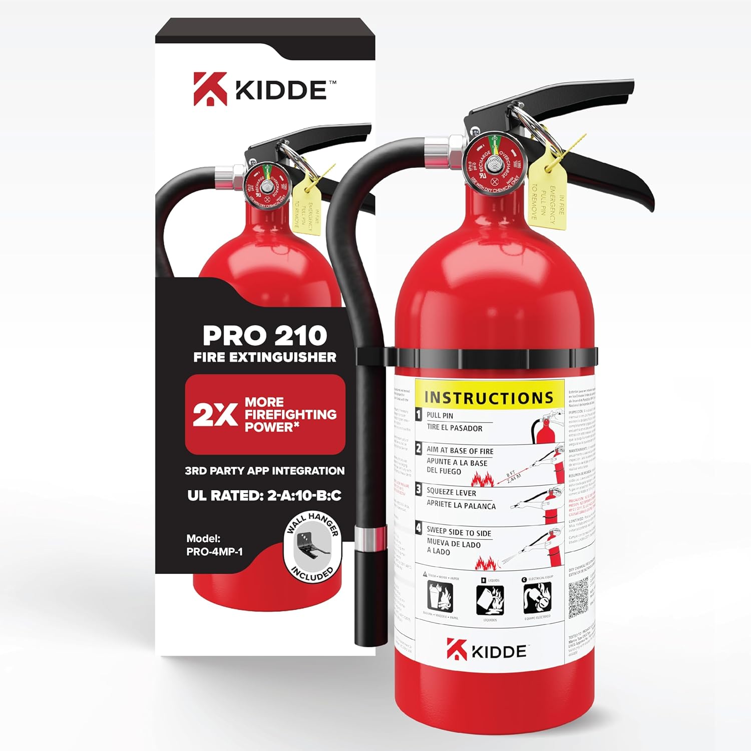 81k6G8cUjNL._SL1500_.jpg Kidde Commercial-Grade Fire Extinguisher for Office, Schools, Rechargeable, 2A10BC - Image 1
