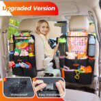 SURDOCA Upgraded Car Organizer with 11-inch Tablet Holder, 8 Pockets, Car Seat Protector for Road Trips - Car Storage and Organizers for Kids - Image 2