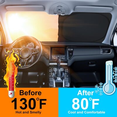 Windshield Sun Shade Front Window Sunshade Fit for Toyota RAV4 RAV-4 2019-2024 2025 2026 Accessories Auto Interior Sun Visor Heat Protection - Image 4